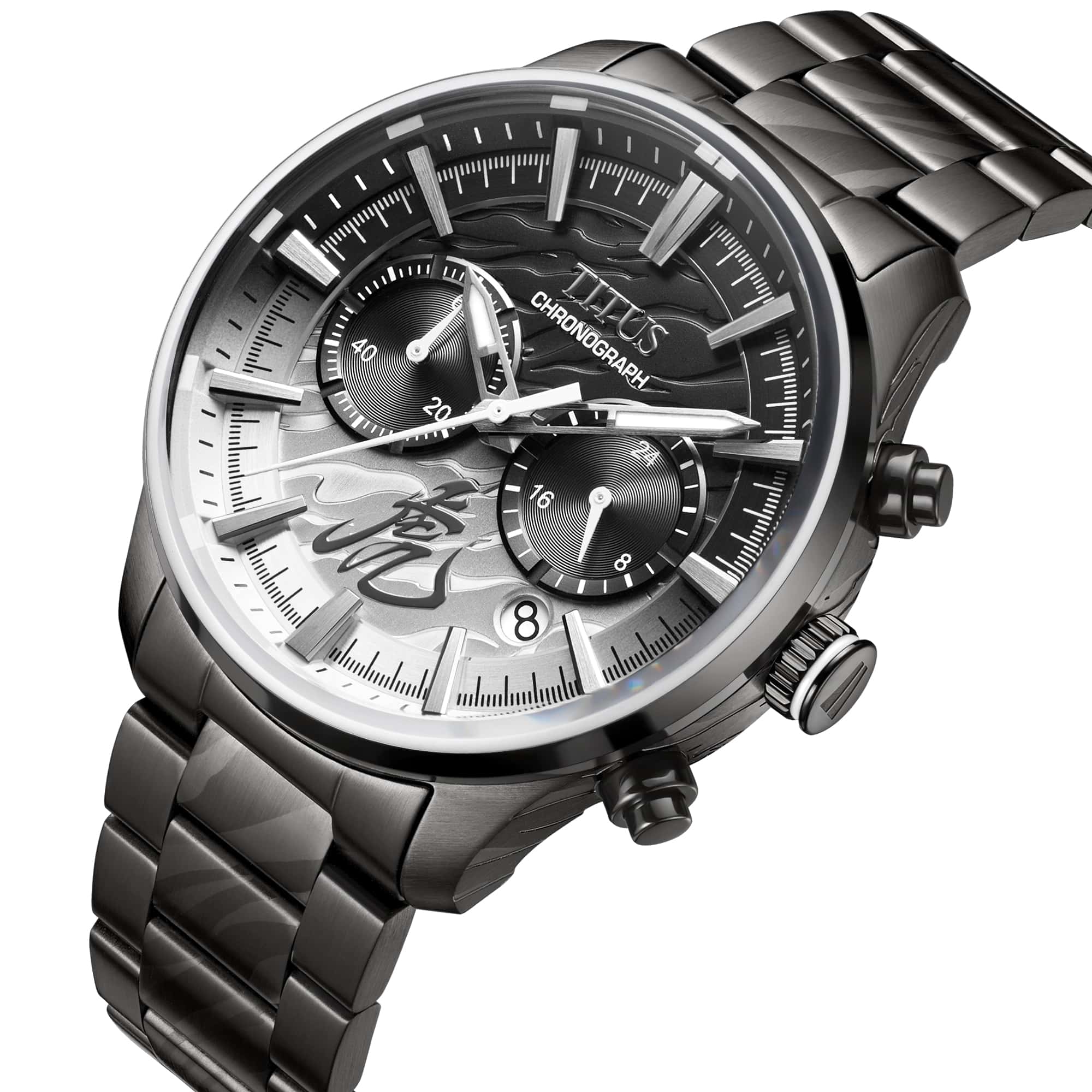 Saber計時石英不鏽鋼 / 皮革腕錶 W06-03359-001