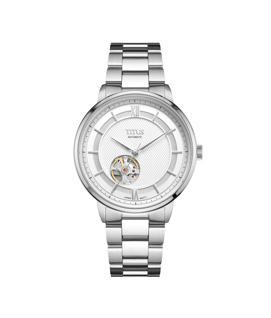 Enlight三針自動機械不鏽鋼腕錶 W06-03277-009