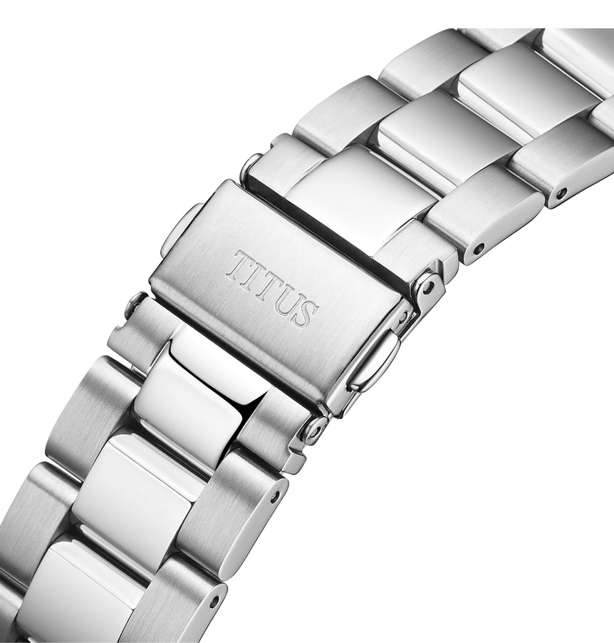 Enlight三針自動機械不鏽鋼腕錶 W06-03277-009