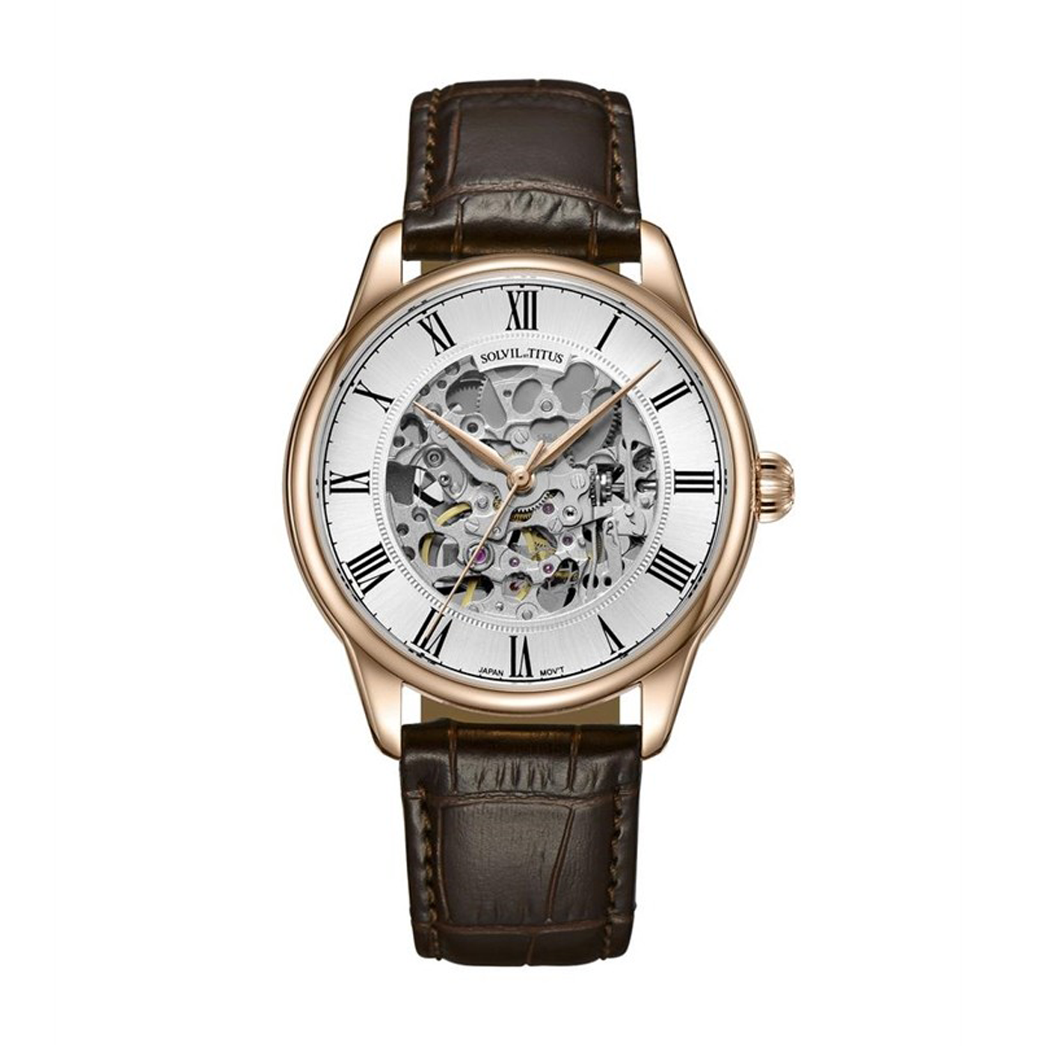 Classic 3 Hands Mechanical Leather Watch W06-03234-004