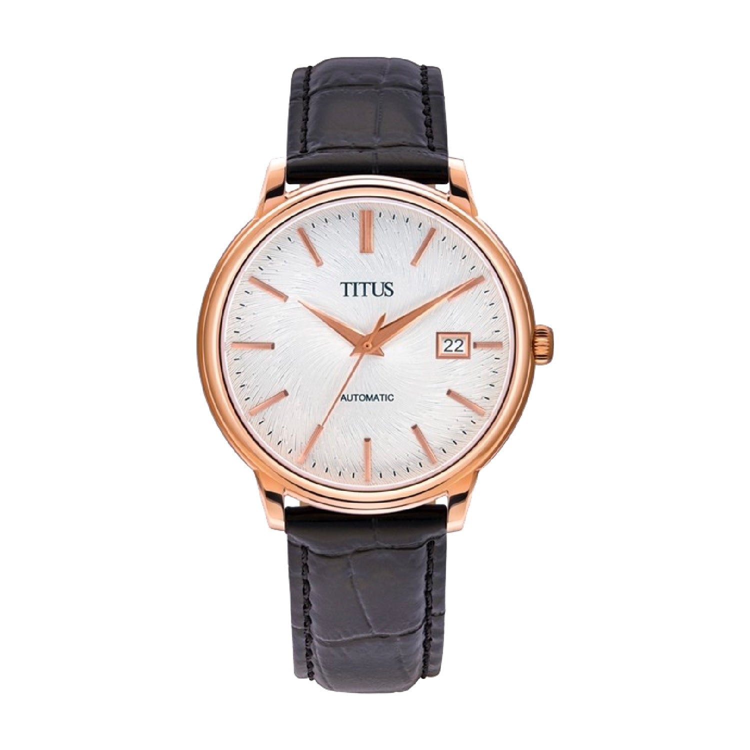 The Dawn 3 Hands Date Mechanical Leather Watch W06-03247-003