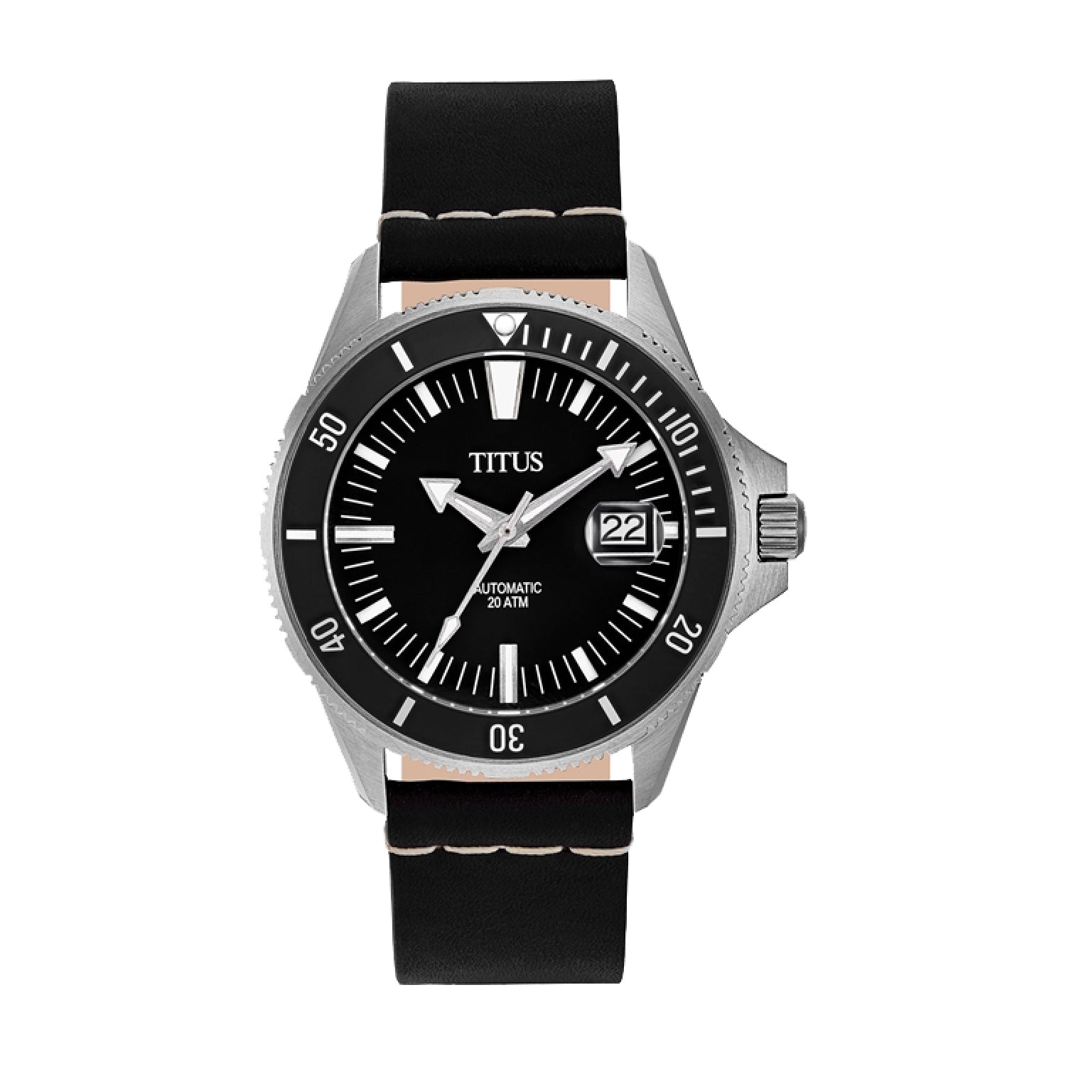 Valor 3 Hands Date Mechanical Leather Watch W06-03250-005