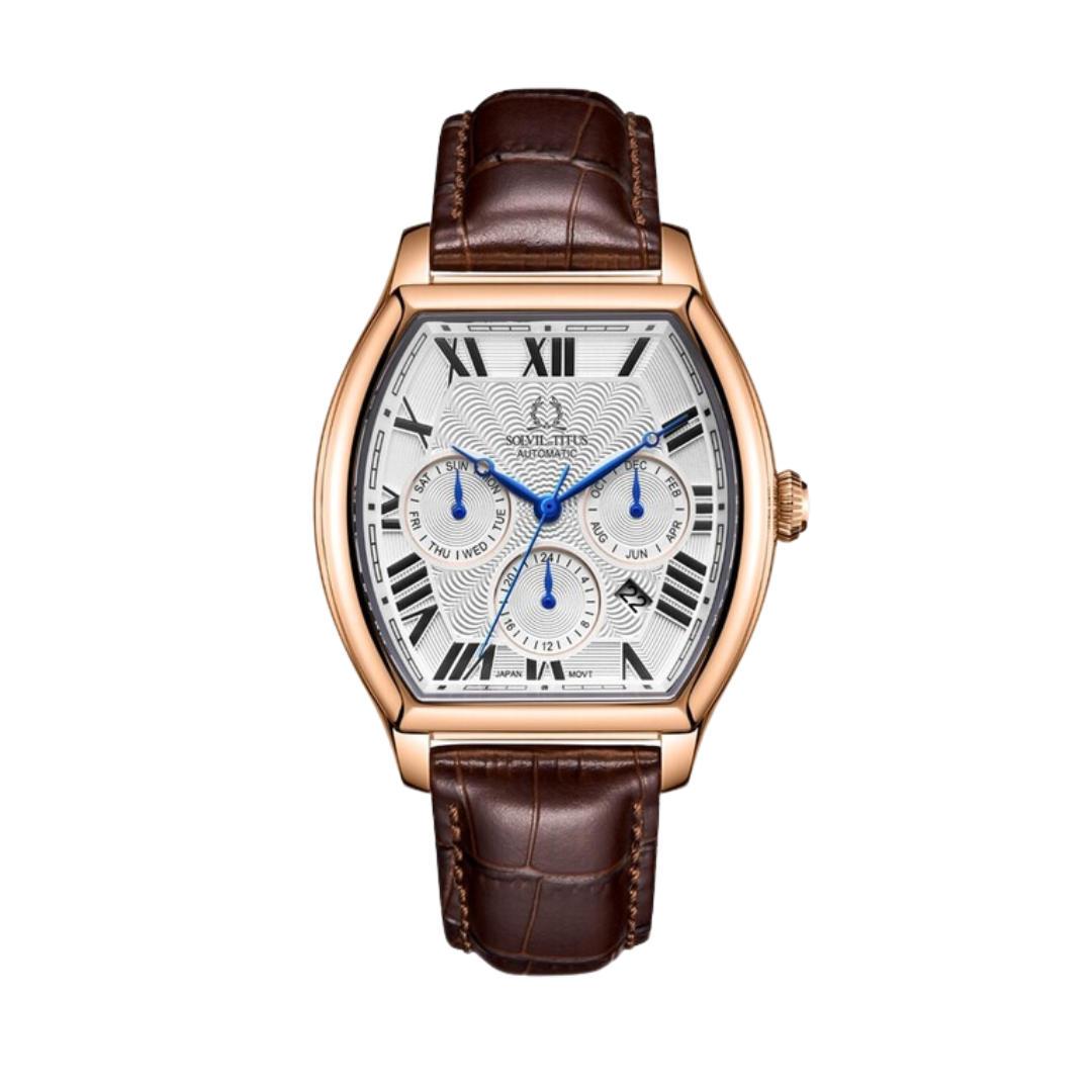 Barrique Multi-Function Mechanical Leather Watch W06-03267-002