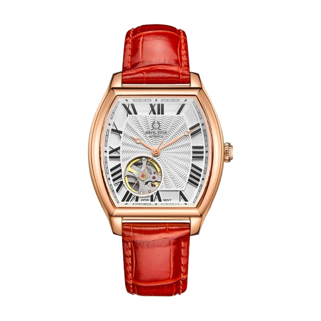 Barrique 3 Hands Mechanical Leather Women Watch W06 03269 003 SOLVIL barrique-3-hands-mechanical-leather-women-watch-w06-03269-003-solvil