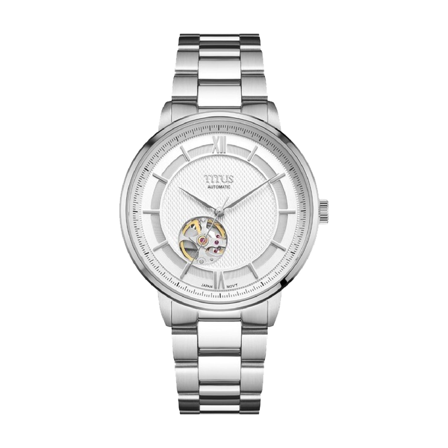 Enlight三針自動機械不鏽鋼腕錶 W06-03277-001