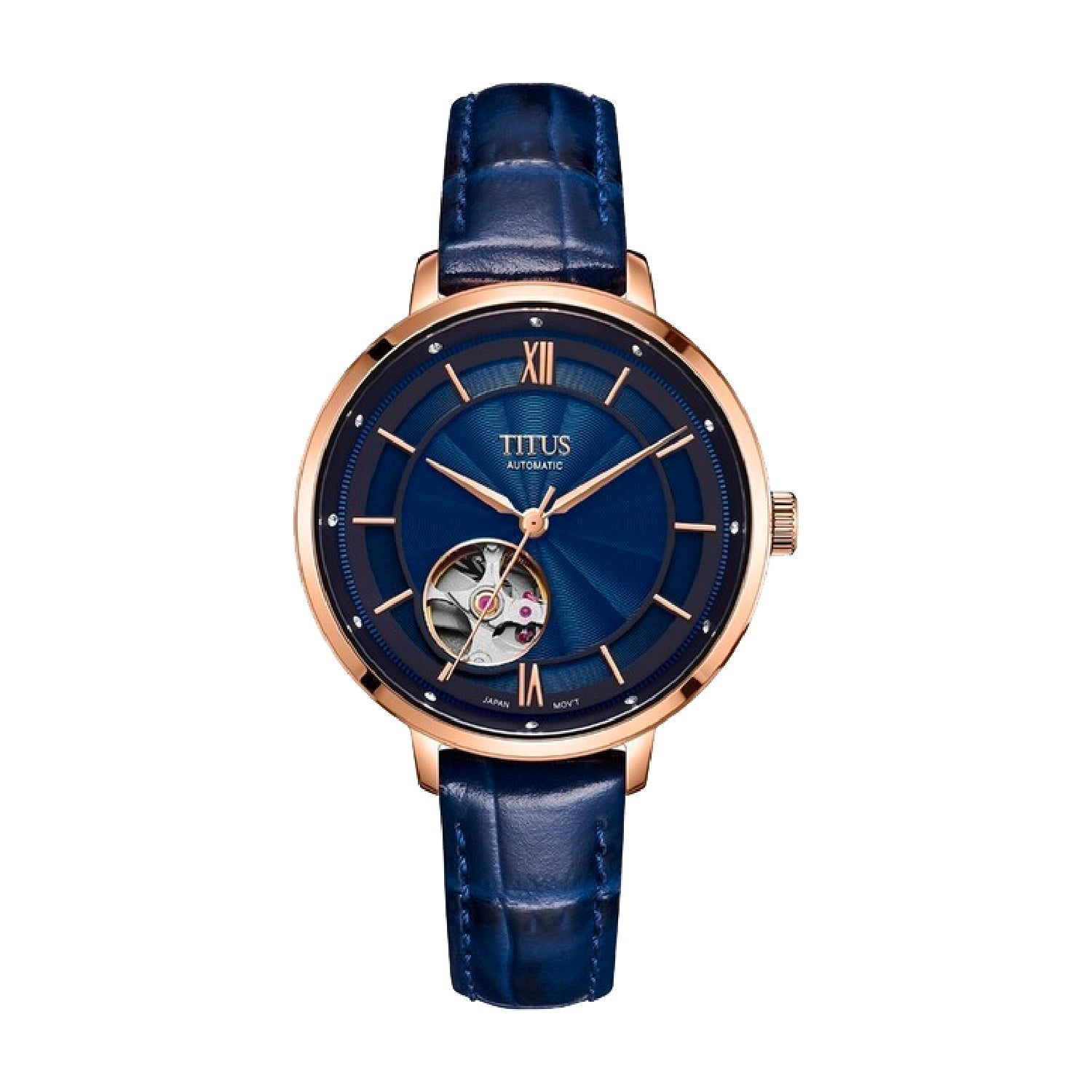 Enlight三針自動機械皮革腕錶 W06-03278-006