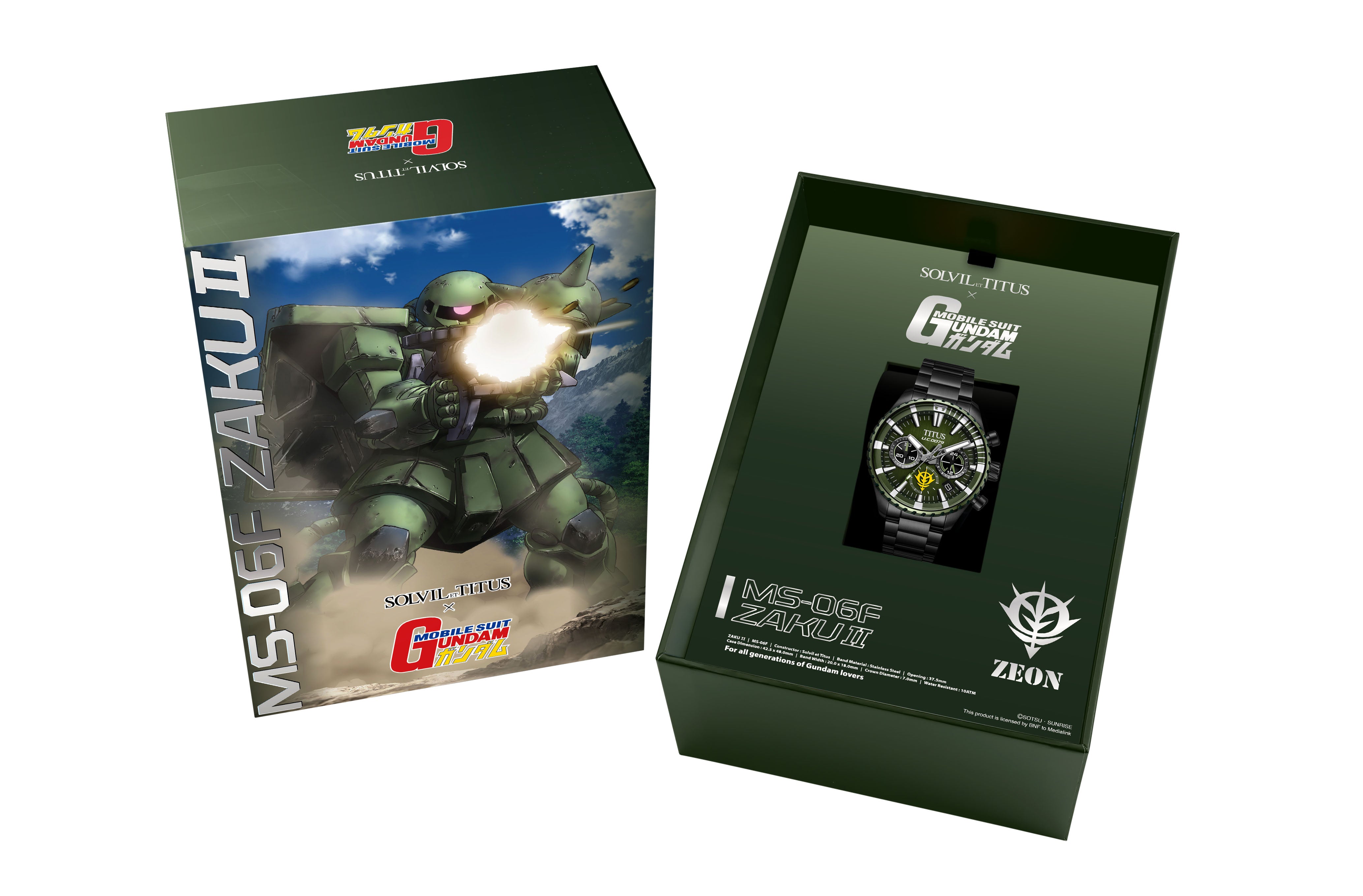 Saber Collection "MS-06F Zaku II" Limited-Edition Chronograph Watch (Limited to 100 pcs) W06-03408-002