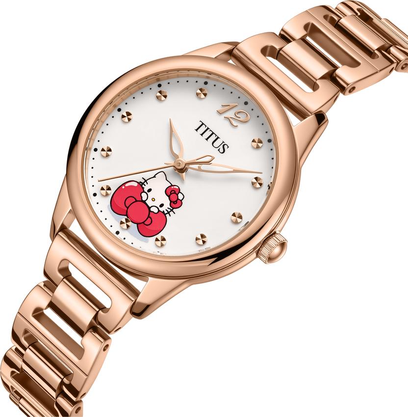 Solvil et Titus Hello Kitty三針石英不鏽鋼腕錶 W06-03416-001