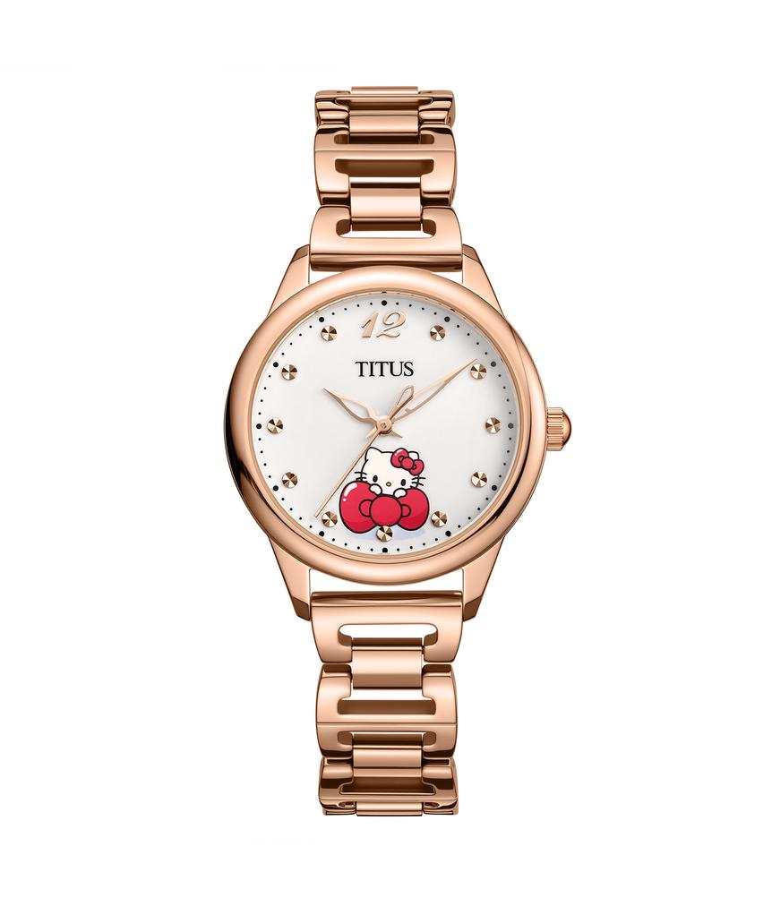 Solvil et Titus Hello Kitty三針石英不鏽鋼腕錶 W06-03416-001
