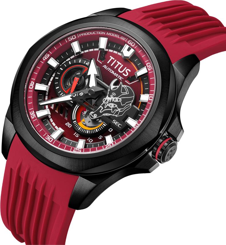 Solvil et Titus x EVANGELION Multi-Function Mechanical Silicone Watch W06-03426-002