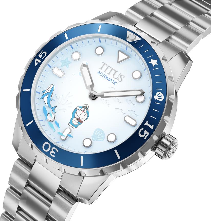 Solvil et Titus Doraemon 3 Hands Automatic Stainless Steel Watch W06-03432-001