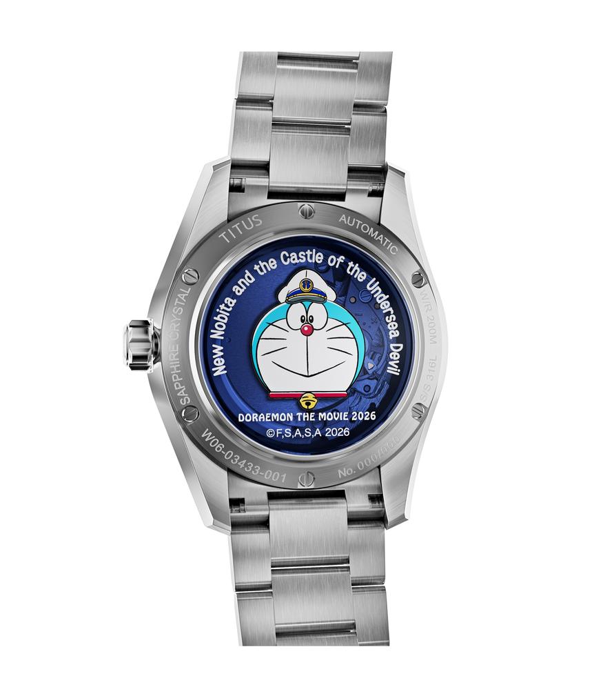 Solvil et Titus Doraemon 3 Hands Date Automatic Stainless Steel Watch W06-03433-001