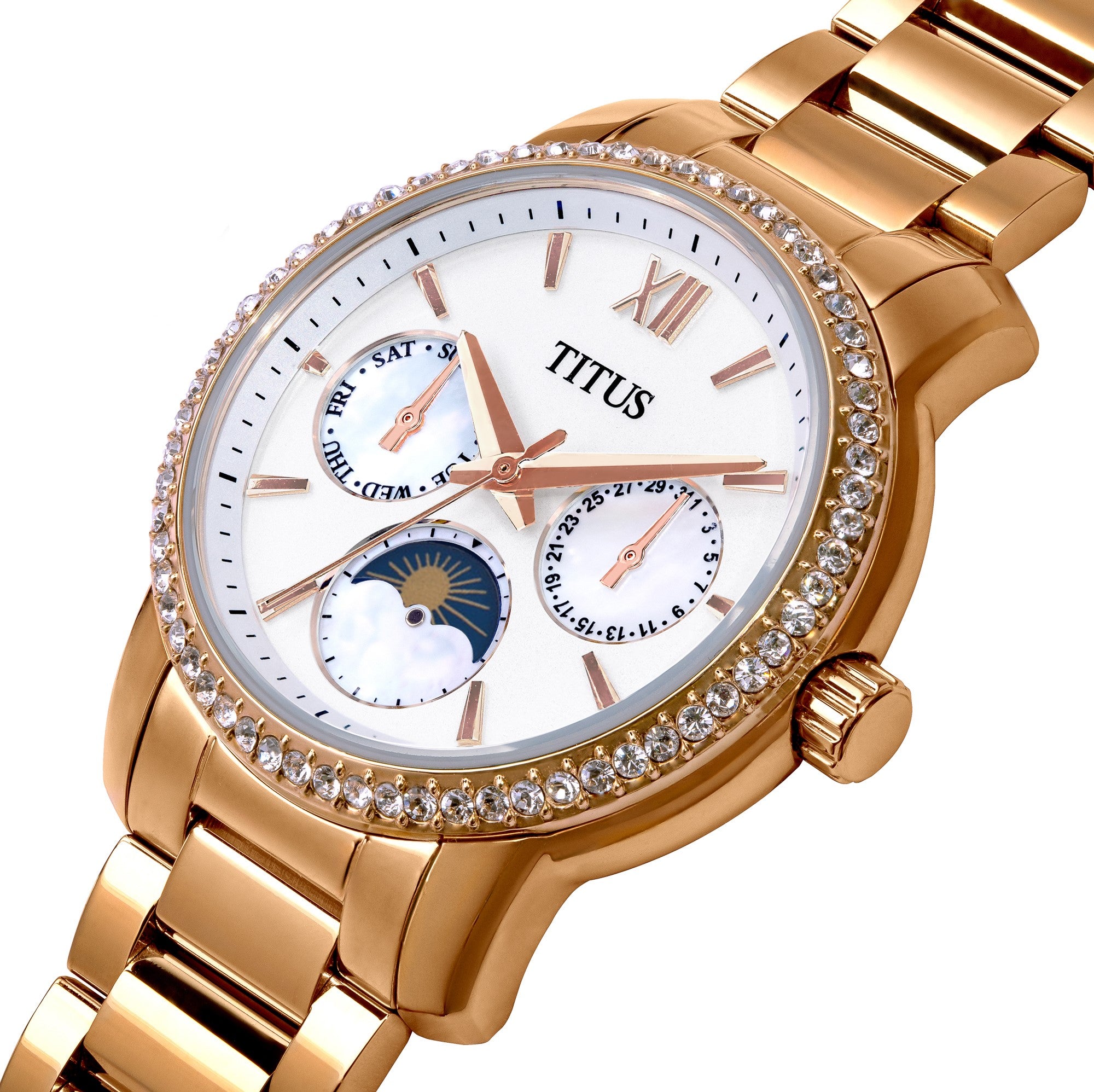 Devot Multi-Function with Day Night Indicator Quartz Stainless Steel Watch W06-03262-003