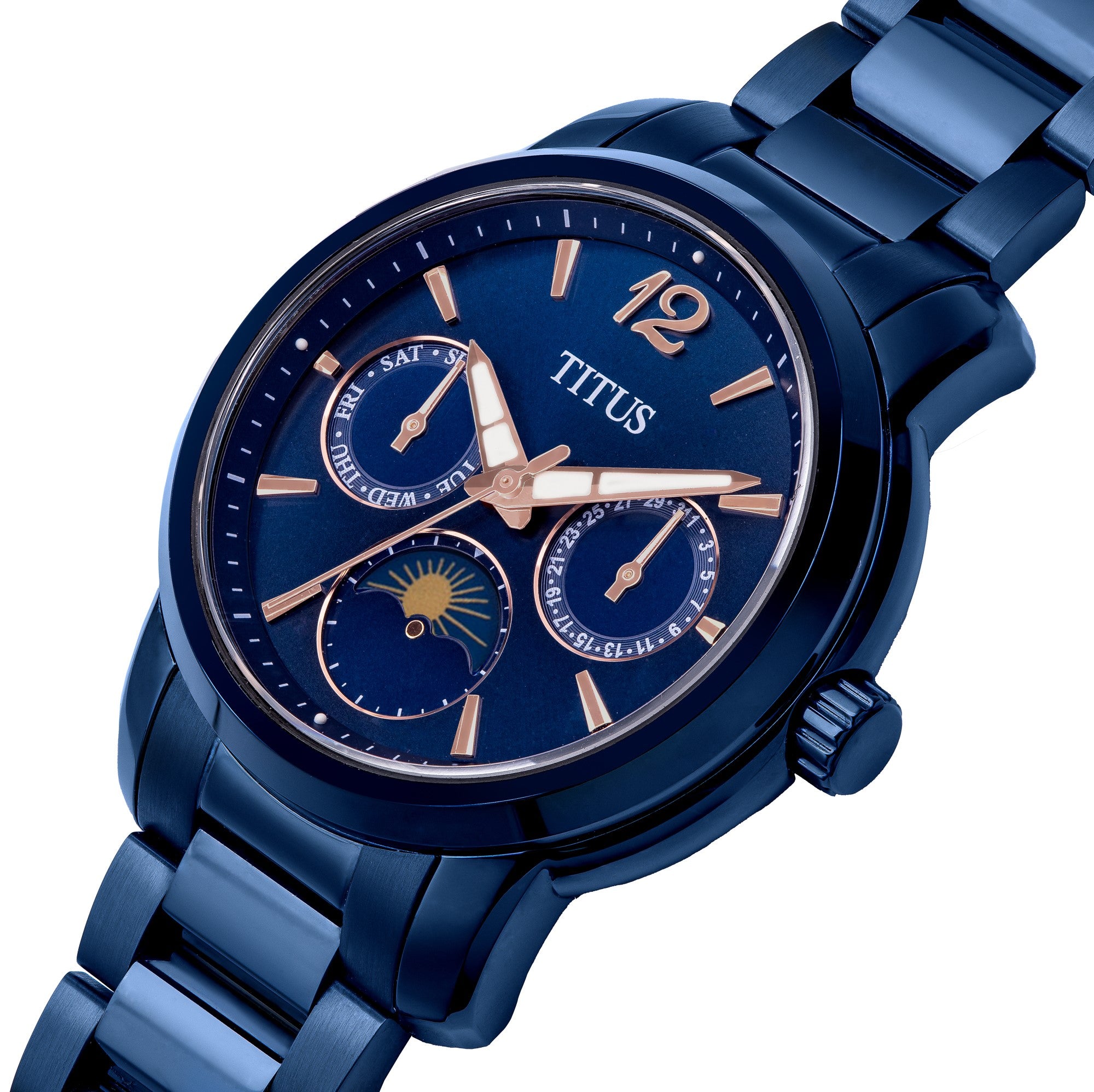 Devot多功能晝夜顯示石英不鏽鋼腕錶 W06-03262-005