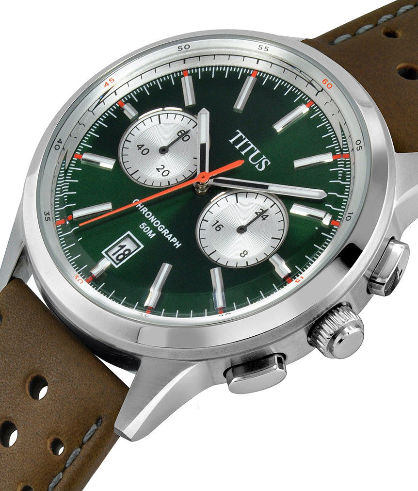 Bravo Chronograph Quartz Leather Watch W06-03236-006