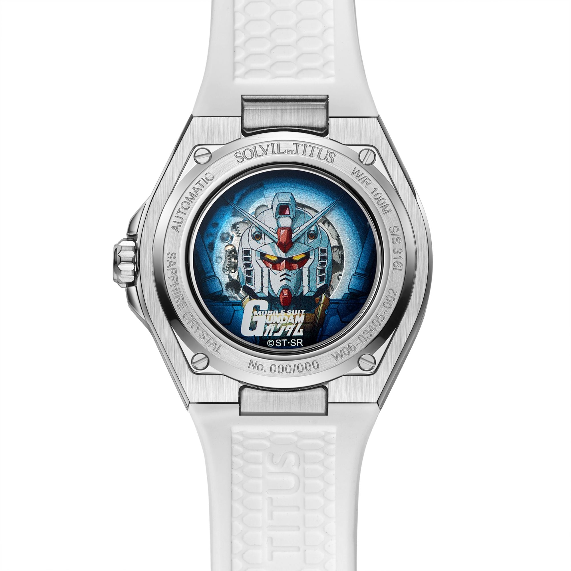 Voyager Collection "RX-78-2 Gundam" Limited-Edition Automatic Mechanical Watch (White Silicone Strap) (Limited quantity TBC) W06-03405-002