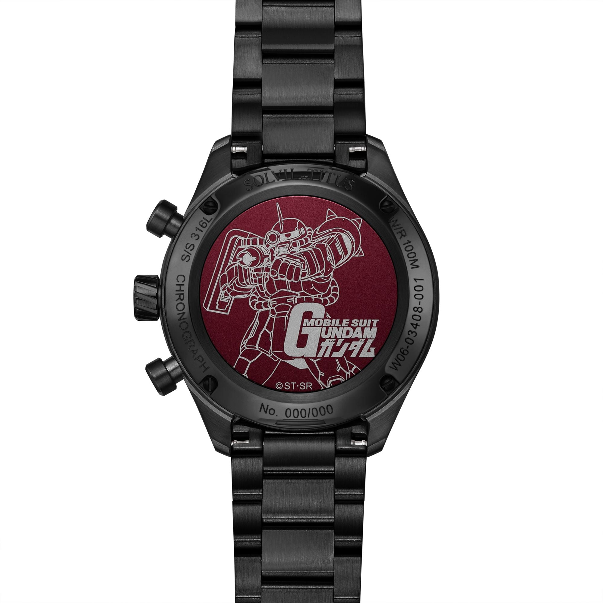 Saber Collection "MS-06S Red Comet Zaku II" Limited-Edition Chronograph Watch (Limited quantity TBC) W06-03408-001