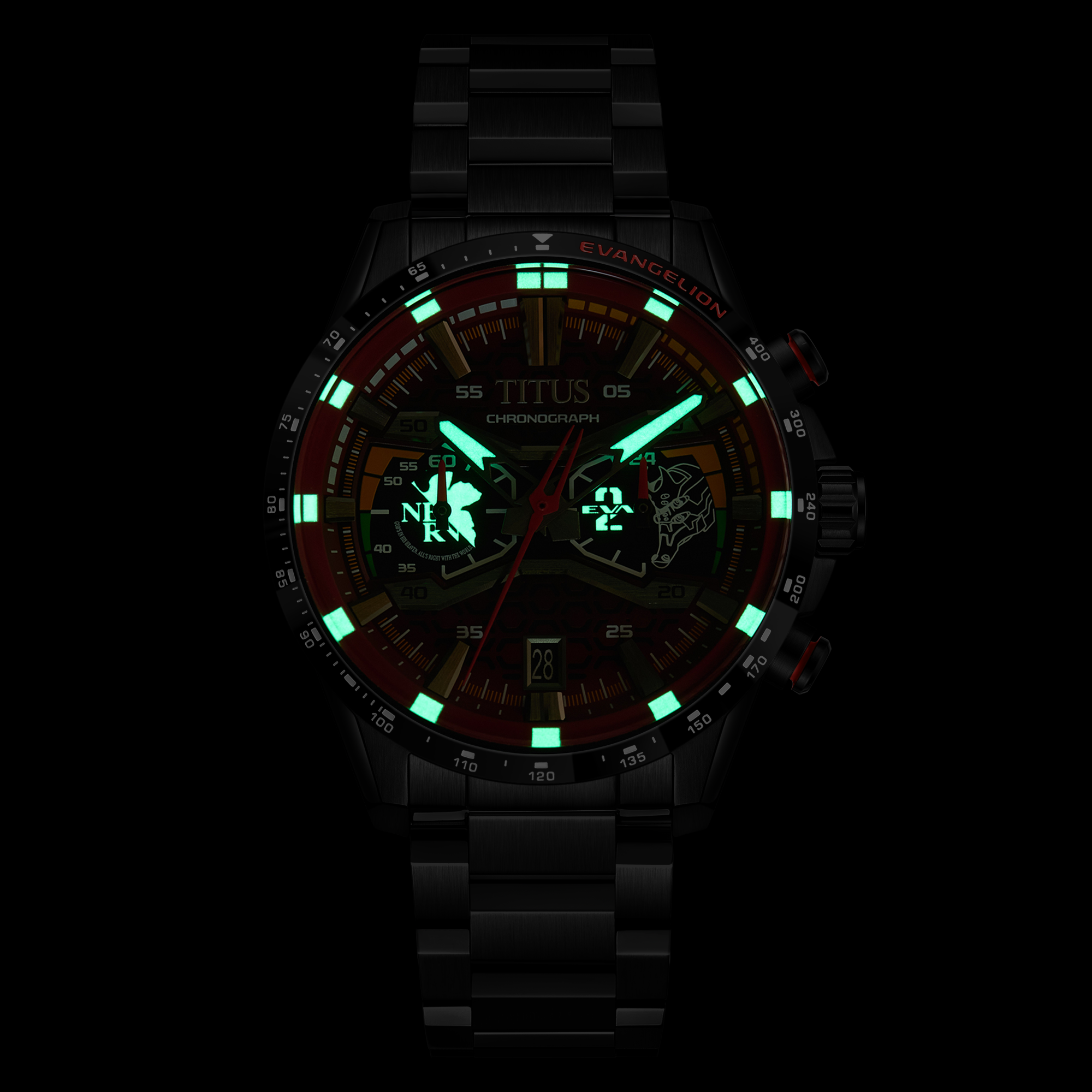 Solvil et Titus x EVANGELION Chronograph Quartz Stainless Steel Watch W06-03427-002