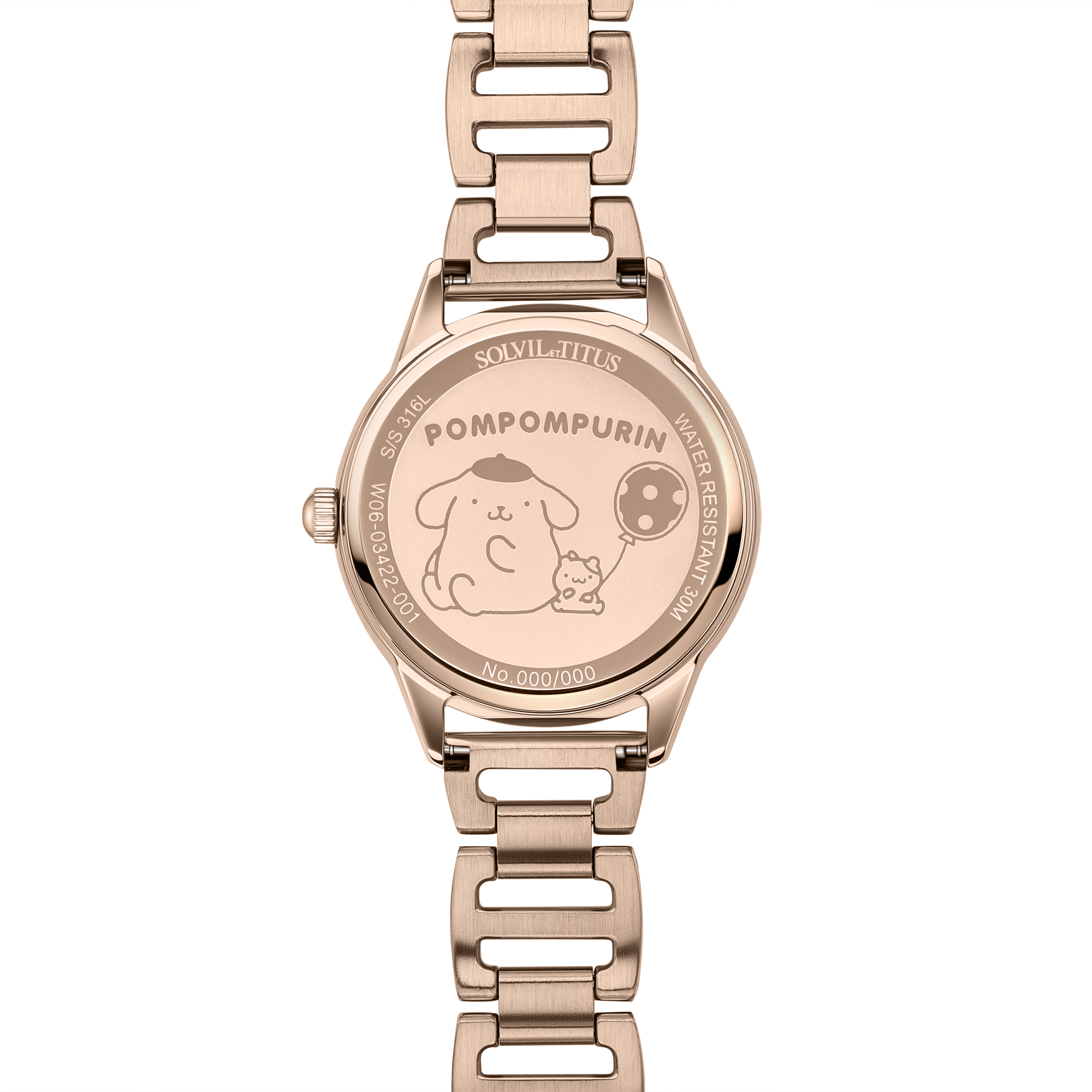 Solvil et Titus Pompompurin 3 Hands Quartz Stainless Steel Watch W06-03422-001