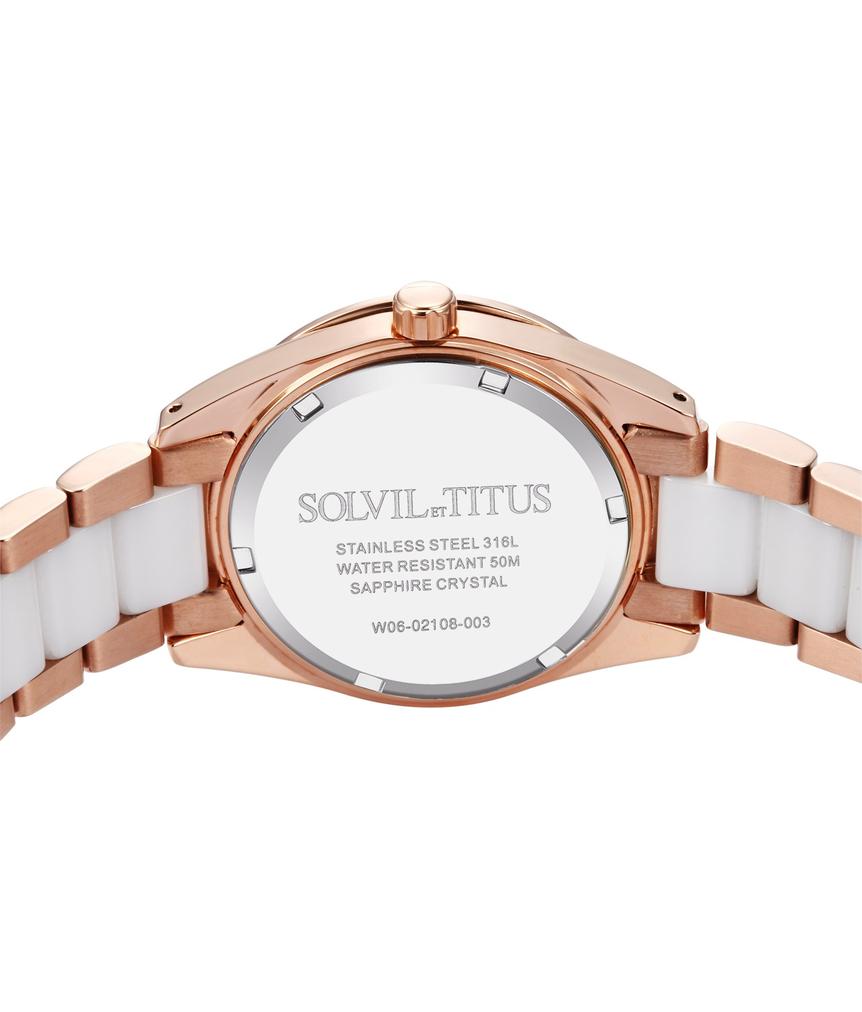 Perse Multi-Function Quartz Stainless Steel with Ceramic Watch W06-02108-003