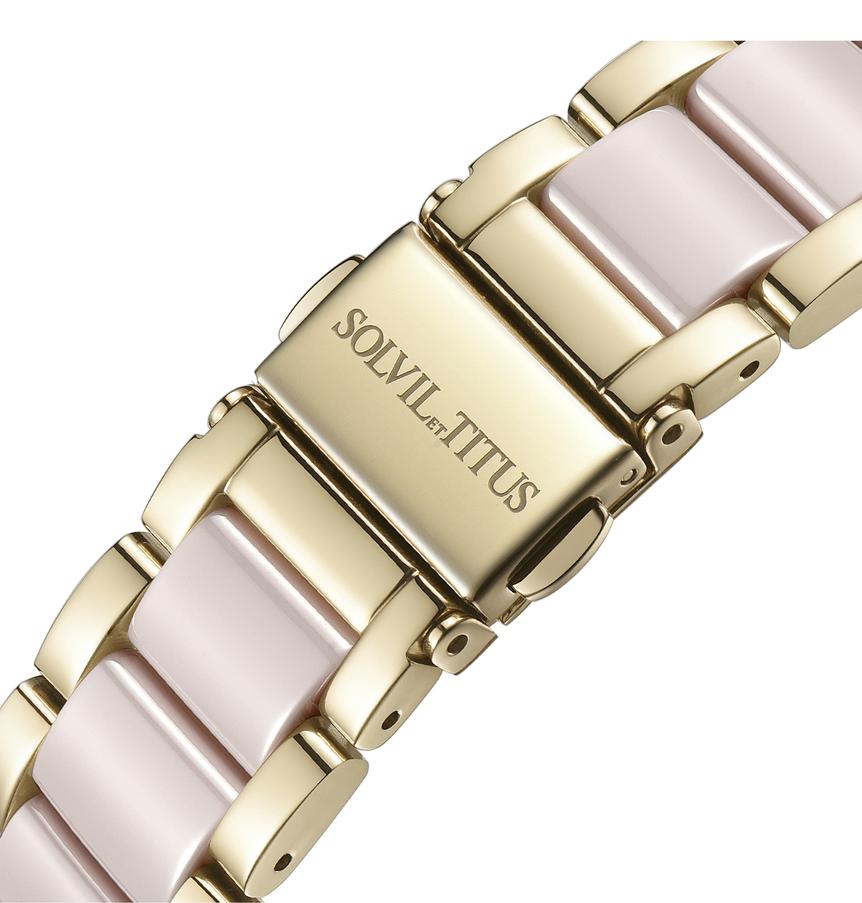 Perse Multi-Function Quartz Stainless Steel with Ceramic Watch W06-02108-010
