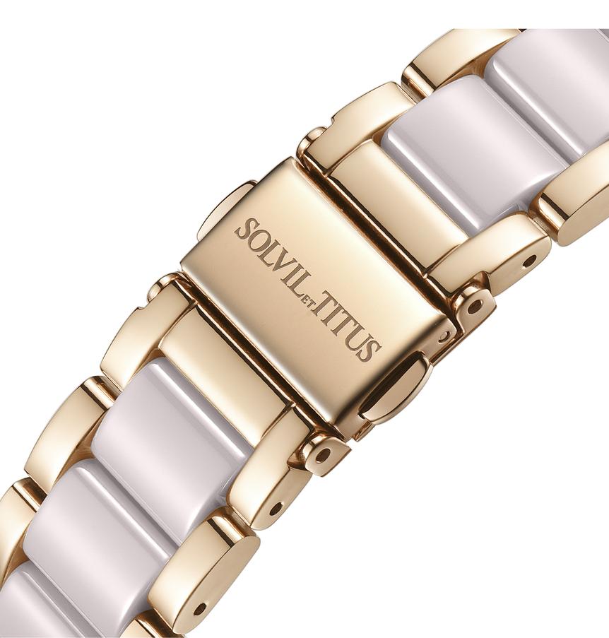 Perse Multi-Function Quartz Stainless Steel with Ceramic Watch W06-02108-011