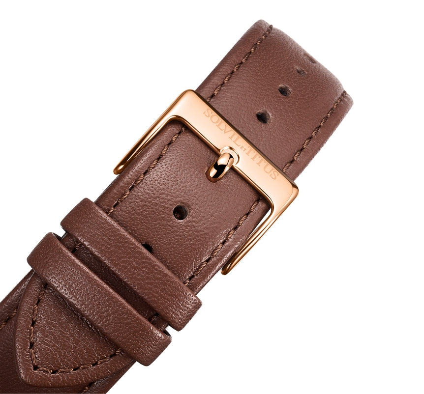 Barista 3 Hands Date Quartz Leather Watch W06-02824-008