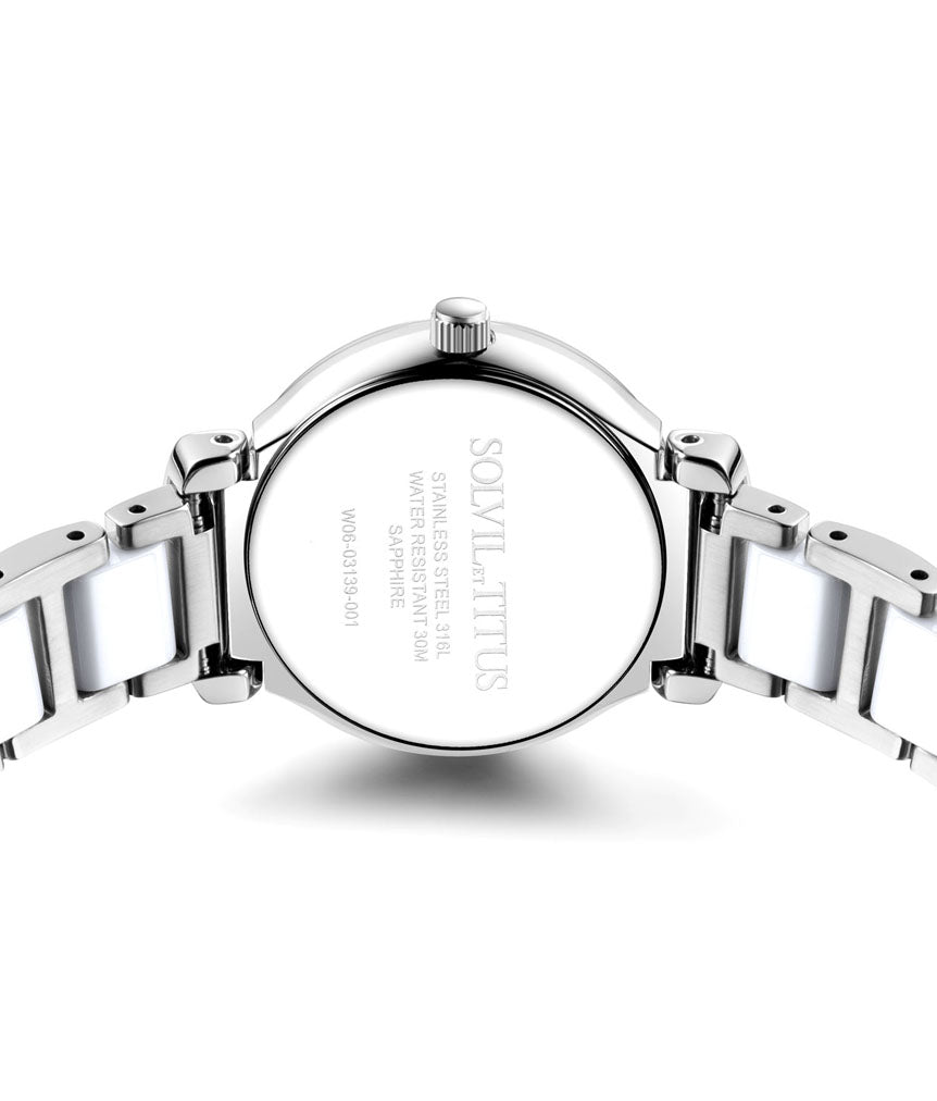 Fair Lady 3 Hands Date Quartz Stainless Steel with Ceramic Watch W06-03139-001
