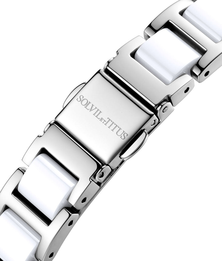 Fair Lady 3 Hands Date Quartz Stainless Steel with Ceramic Watch W06-03139-001