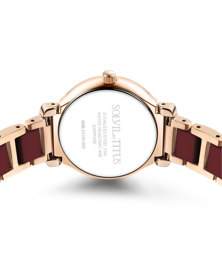 Fair Lady 3 Hands Date Quartz Stainless Steel with Ceramic Watch W06-03139-003