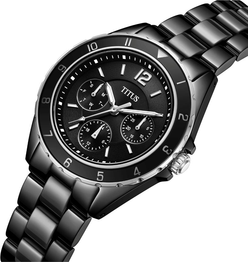Perse Multi-Function Quartz Stainless Steel with Ceramic Watch W06-03248-008