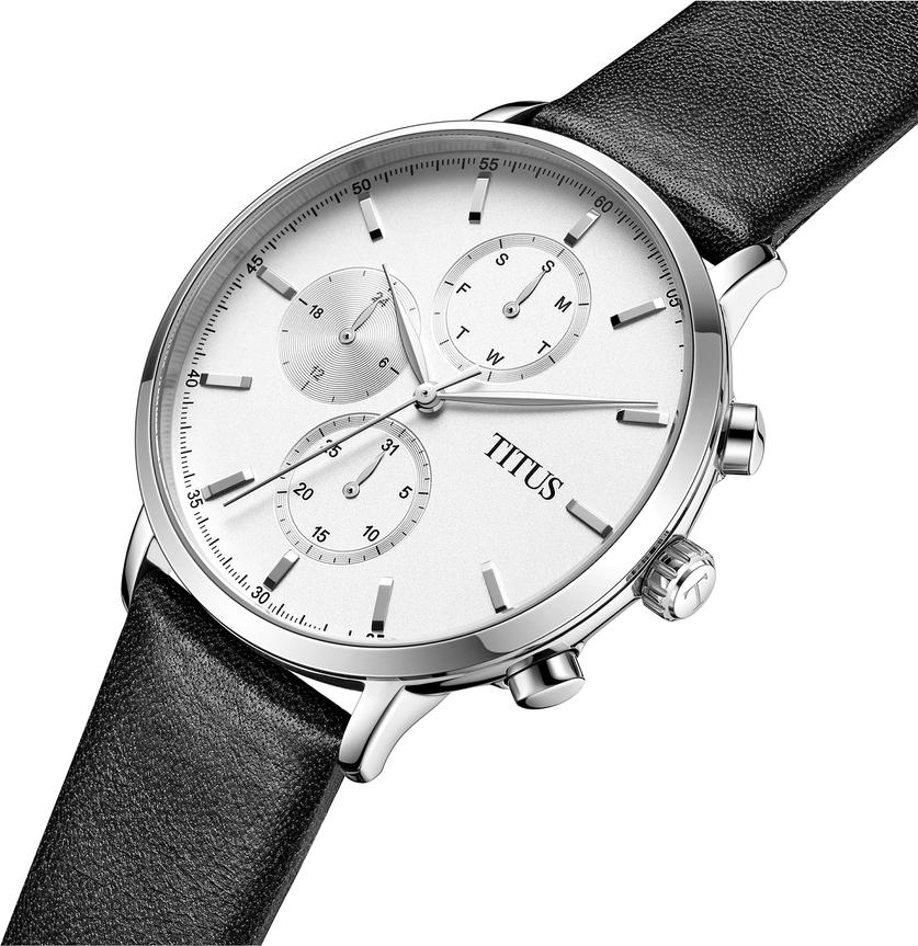 Interlude Multi-Function Quartz Leather Watch W06-03258-001