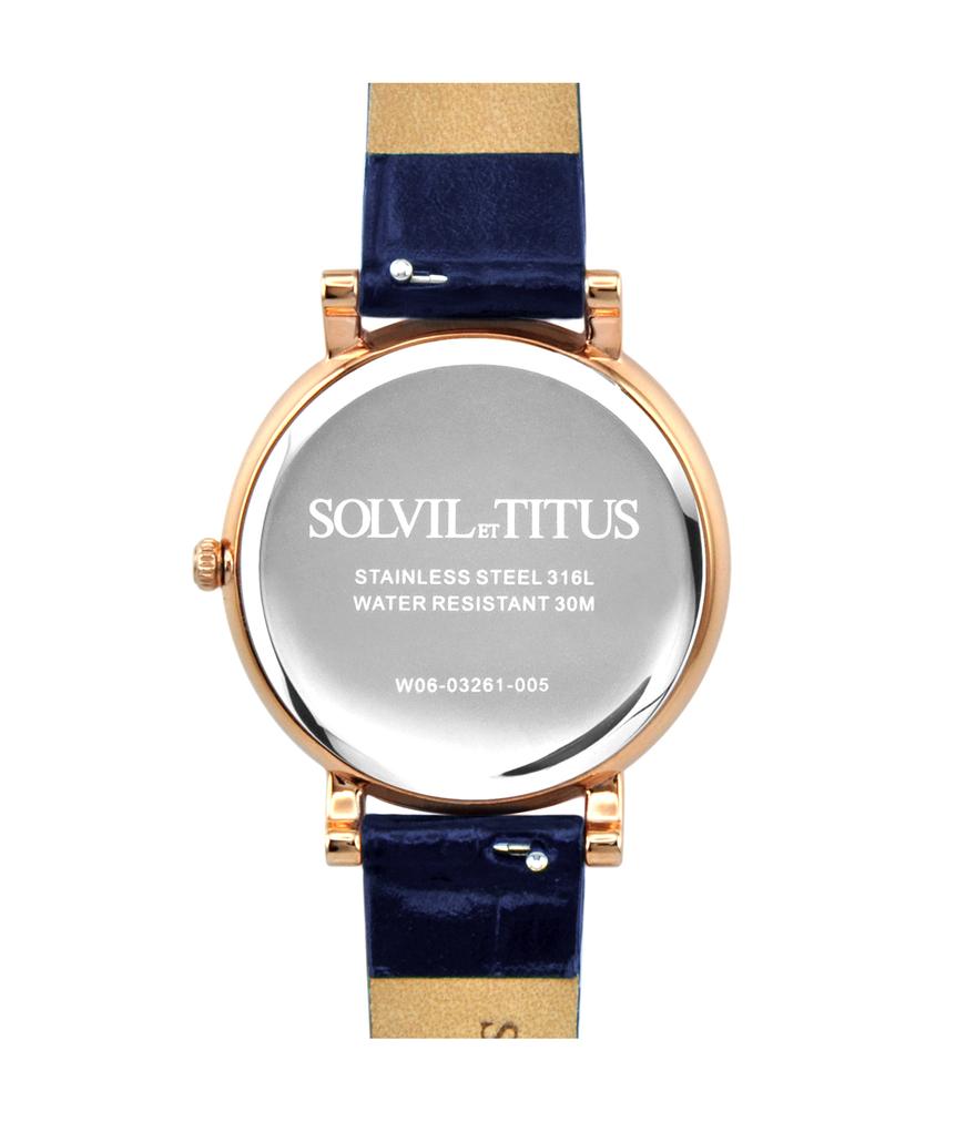 Chandelier 3 Hands with Day Night Indicator Quartz Leather Watch W06-03261-005