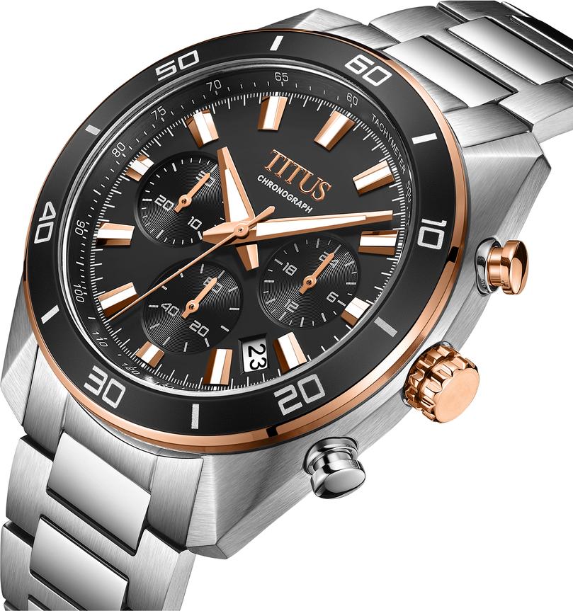 Modernist Chronograph Quartz Stainless Steel Watch W06-03265-002