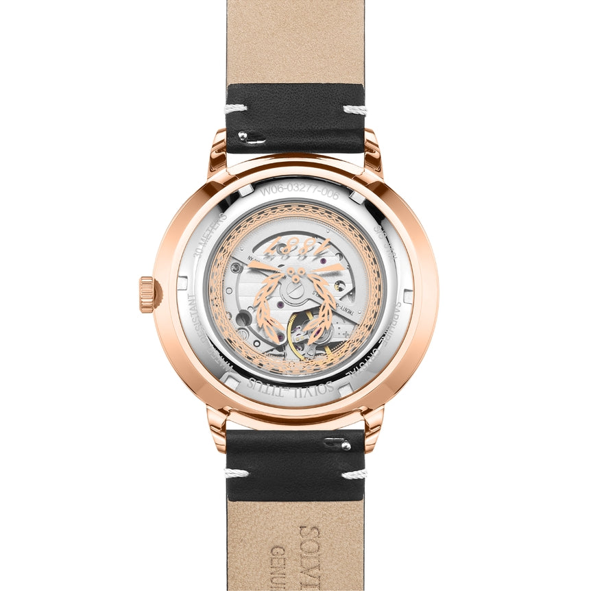 Enlight 3 Hands Mechanical Leather Watch W06-03277-006
