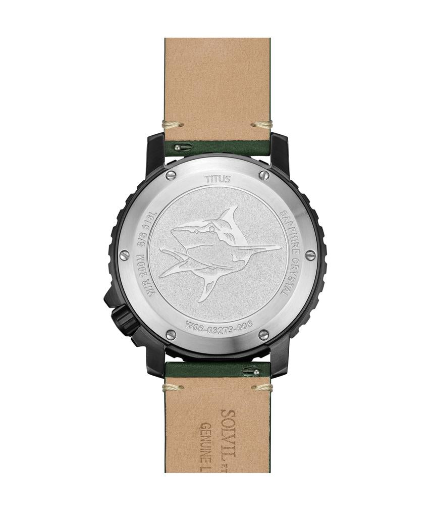 The Cape 3 Hands Automatic Leather Watch W06-03279-006