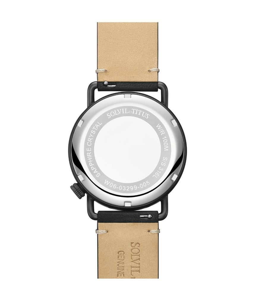 Classic 3 Hands Automatic Leather Watch W06-03299-005