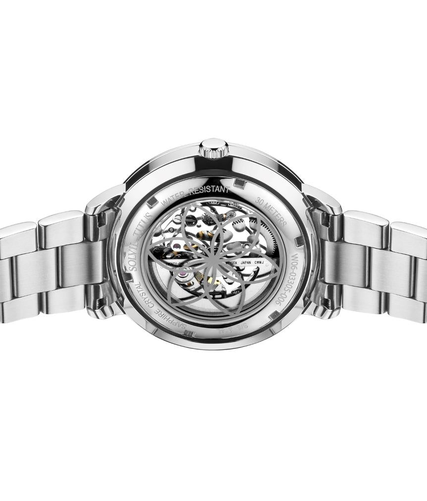 Enlight 3 Hands Skeleton Mechanical Stainless Steel Watch  W06-03305-006