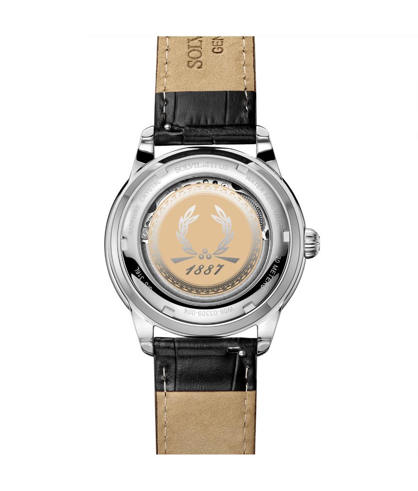 Classic 3 Hands Automatic Leather Watch W06-03309-004