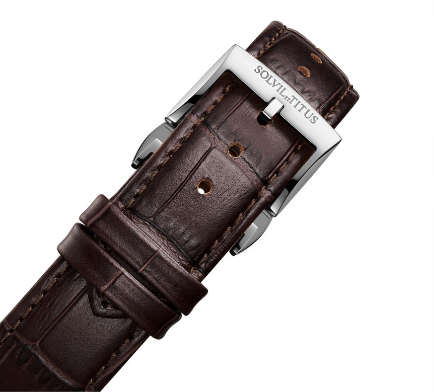 Classic 3 Hands Automatic Leather Watch W06-03309-005
