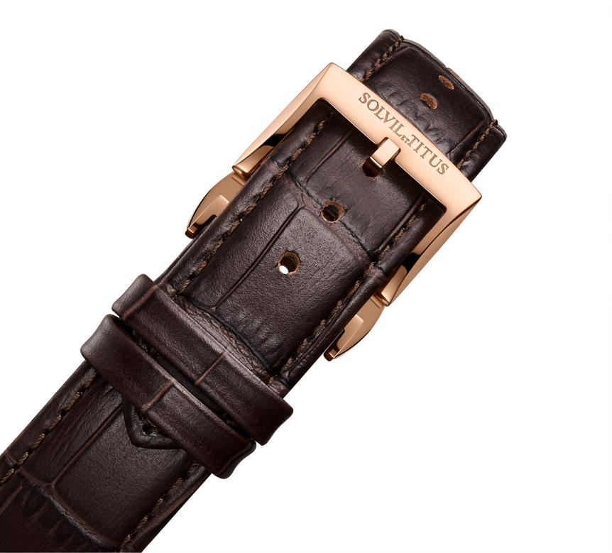 Classic 3 Hands Automatic Leather Watch W06-03309-006