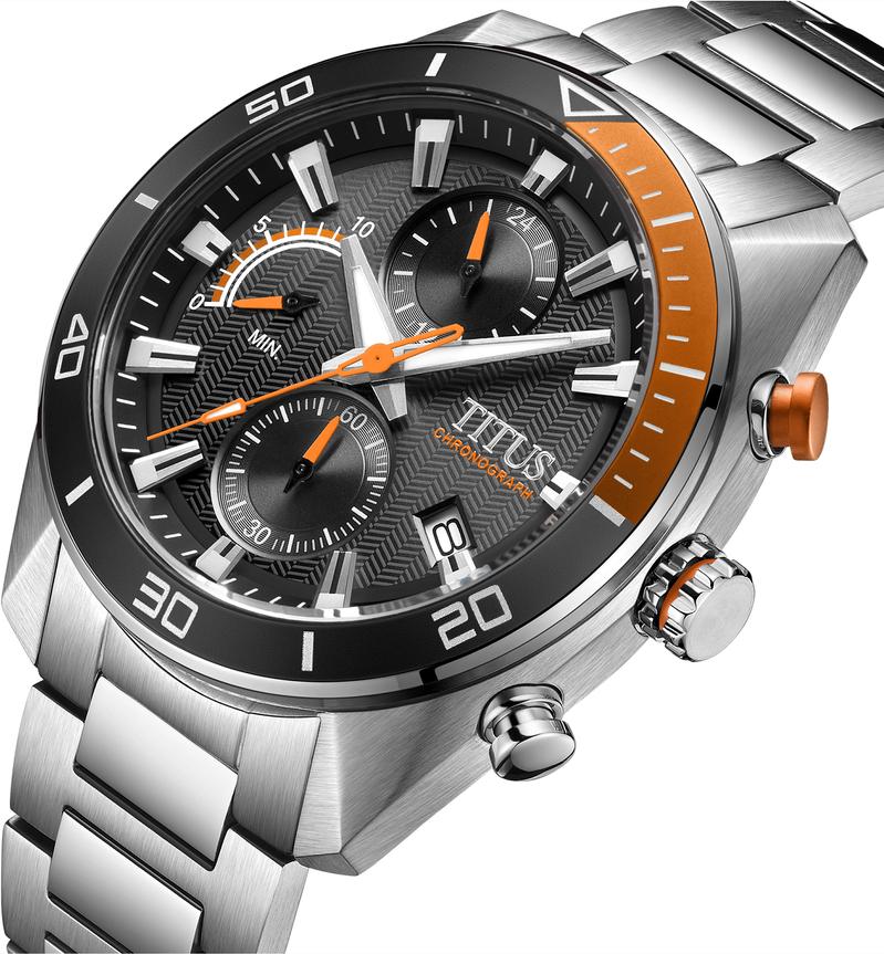 Modernist Chronograph Quartz Stainless Steel Watch W06-03331-003