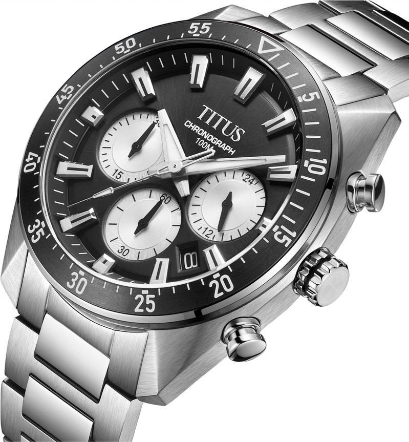 Modernist Chronograph Quartz Stainless Steel Watch W06-03338-002