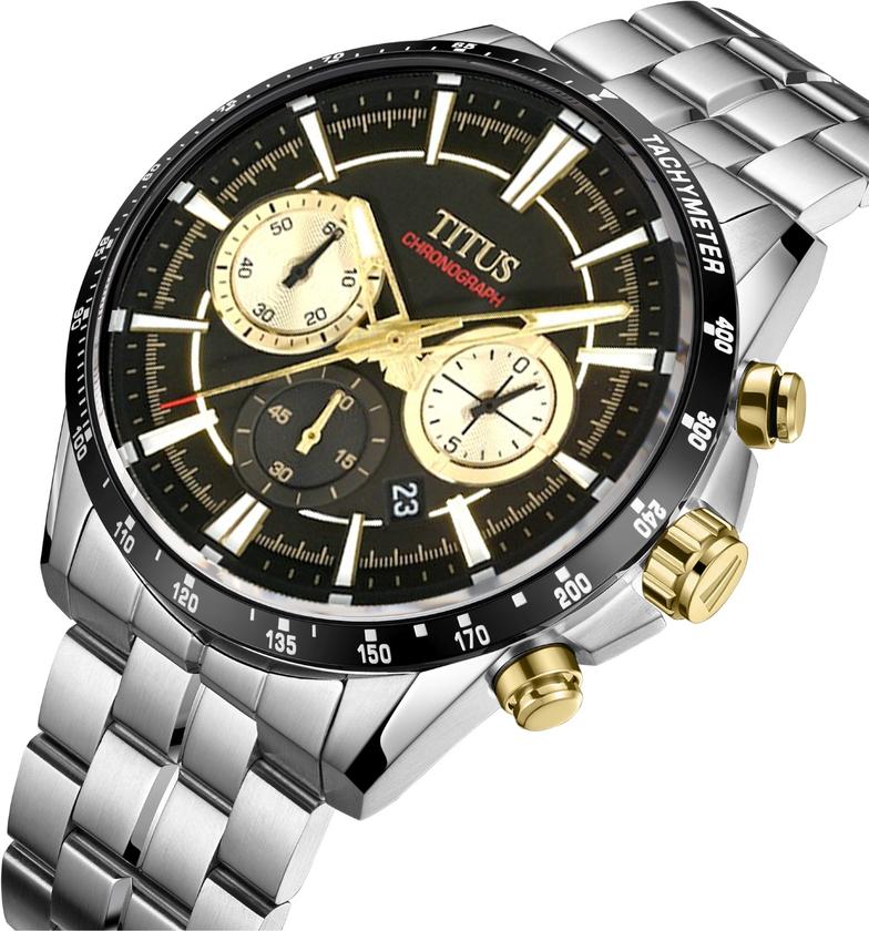 Saber Chronograph Quartz Stainless Steel Watch  W06-03347-001