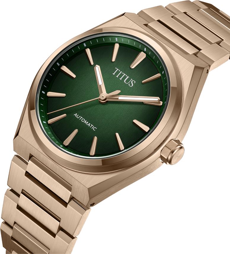 Vinyl 3 Hands Mechanical Stainless Steel Watch  W06-03402-004