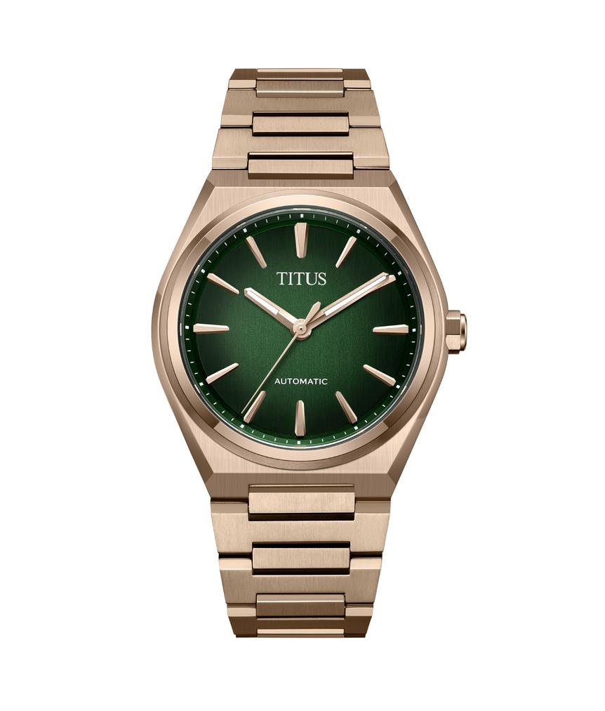 Vinyl 3 Hands Mechanical Stainless Steel Watch  W06-03402-004