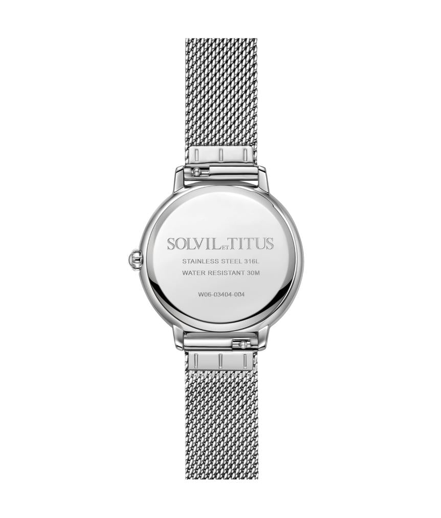 Fashionista Multi-function Day & Night Quartz Stainless Steel Watch W0