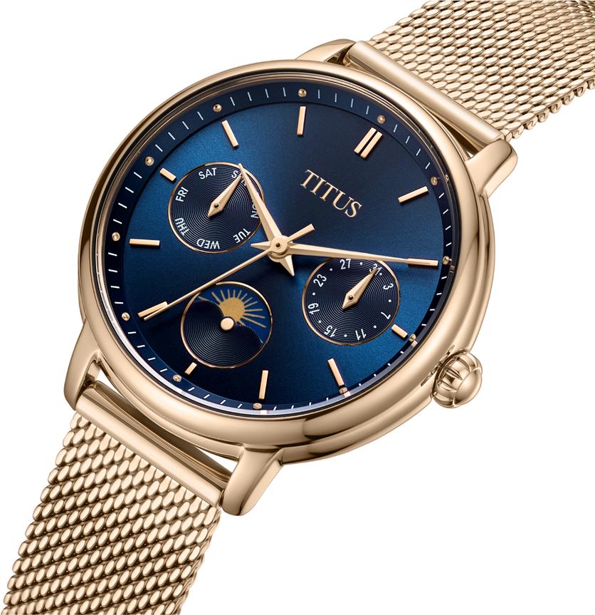 Fashionista多功能晝夜顯示石英不鏽鋼腕錶  W06-03404-005