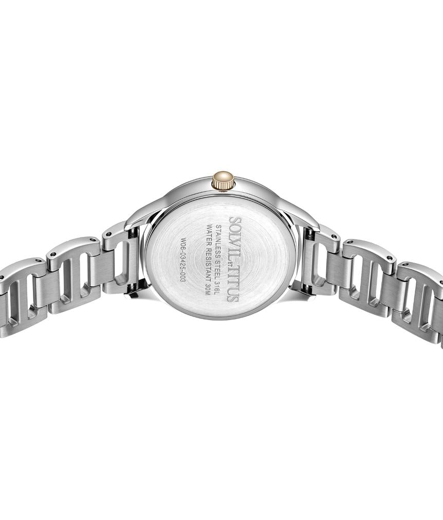 Fashionista三針石英不鏽鋼腕錶  W06-03425-003