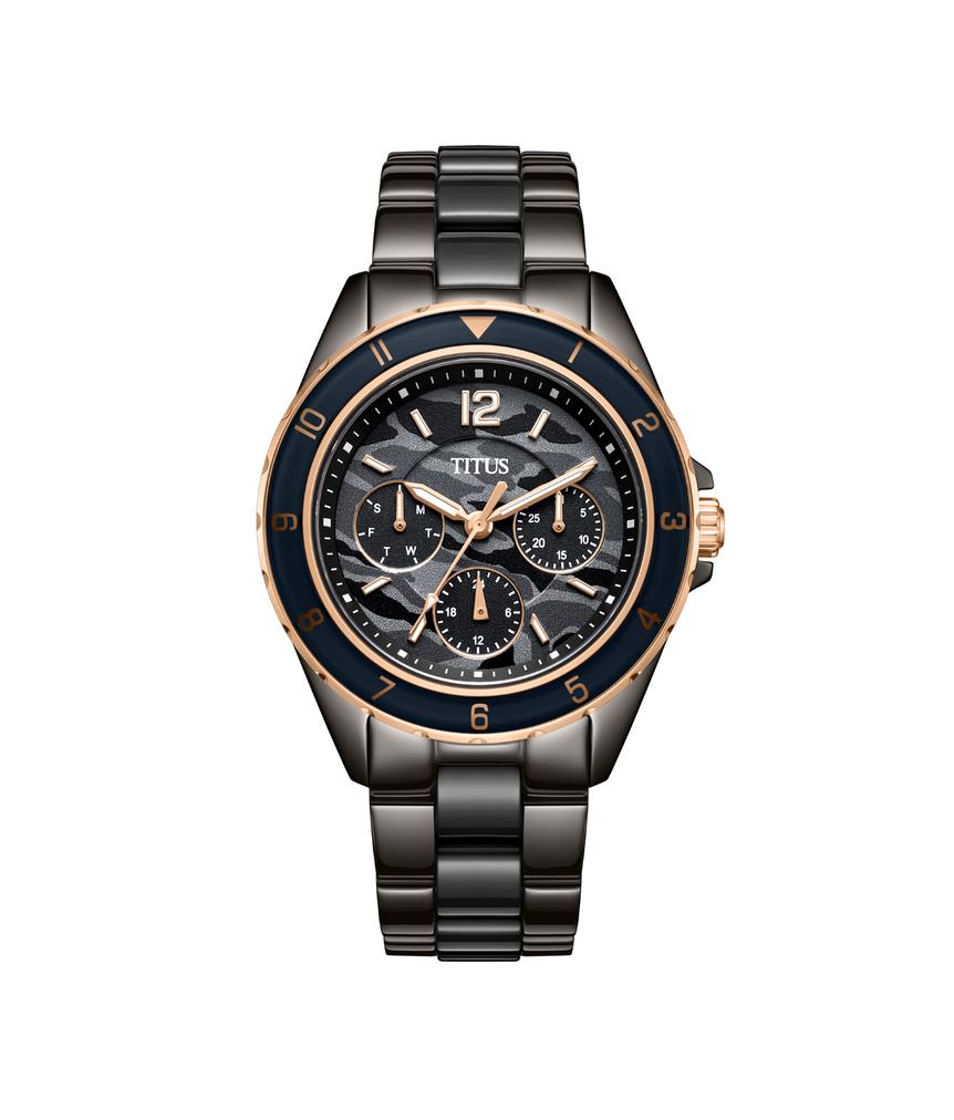Perse Multi-Function Quartz Stainless Steel with Ceramic Watch W06-03248-013